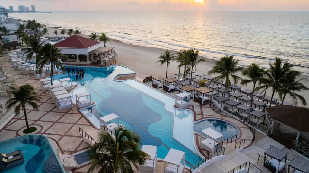 Aerial Hyatt Zilara Cancun, Mexico. Exotic Travel Services Travel Agent Denver, Colorado